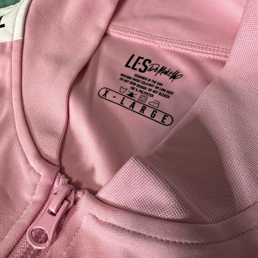 BRAND NEW Lesdomakeup XL Baby girl pink tracksuit with tags